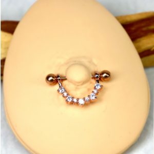 Pezonera Premium en Acero Quirúrgico con Cristales – Diseño Elegante