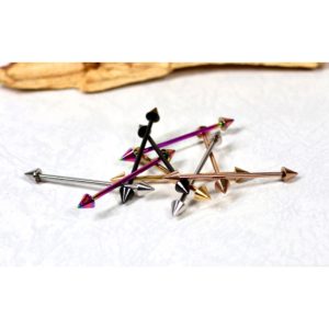 Lanza de Oreja en Acero – Joyería Básica para Piercing Punta