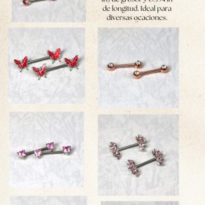 Piercings para Pezón en Acero Quirúrgico – Diseños Aesthetic y Premium
